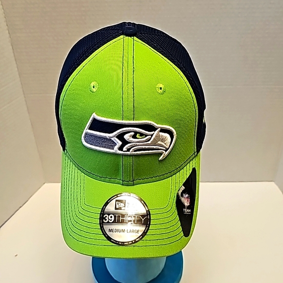 NFL Seattle Seahawks New Era 39THIRTY flex fit Hat Cap sz M/L NWOT - Picture 5 of 11